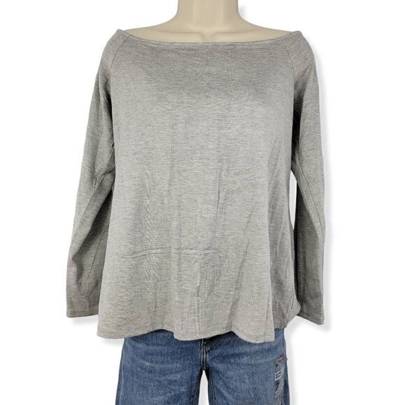 Halogen Gray off the shoulder Top Large - Picture 1 of 2